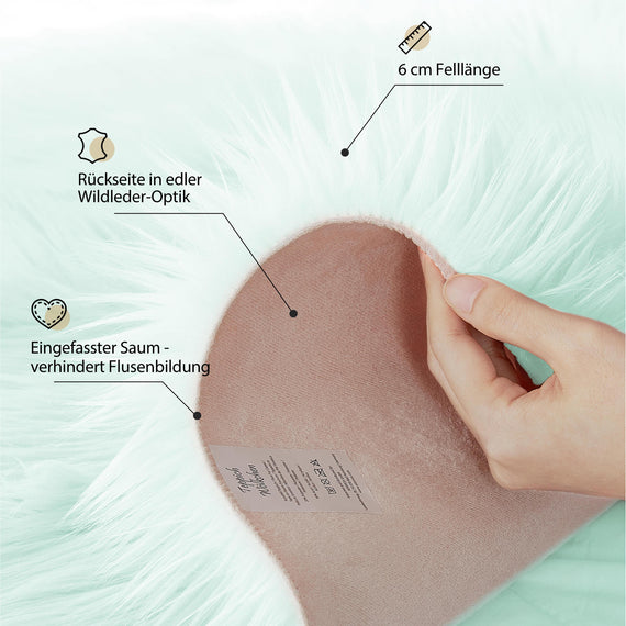 Fellkissen mit Füllung | Mint